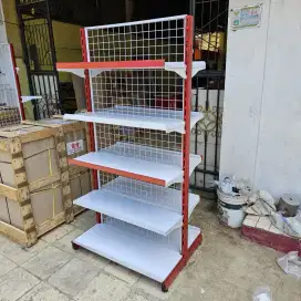 Rak Gondola Minimarket Double Tinggi 180cm BEKAS