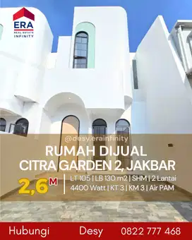 Dijual Rumah Little Santorini di Citra Garden 2, Jakarta Barat