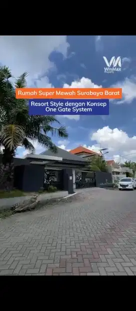 Dijual Rumah Super Mewah Artistik Style Resort di Surabaya Barat VBP