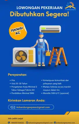 Teknisi dan helper AC