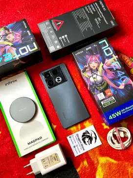 infinix Note 40 8/256 Obsidian Black Fullset Original mulus Likenew