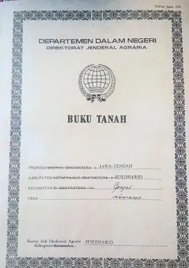 Dijual Sawah ukuran sesuai dengan certifikat