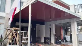 Kanopi baja ringan plus plafon pvc murah