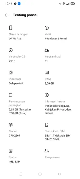 OPPO A16 3/32 BATANG