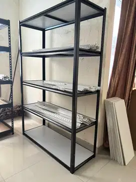 1 SET Rak Besi Bekas 120x45x183cm Kuat Kokoh Hitam Jual Murah