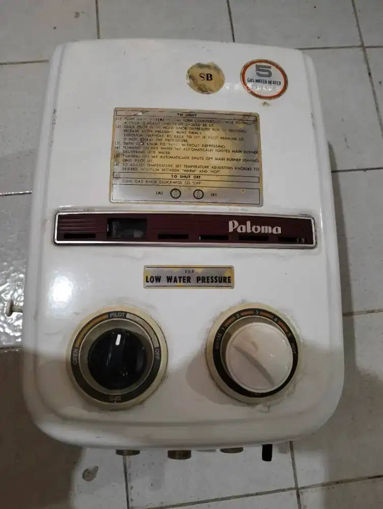 Water Heater Gas Paloma Low Water Pressure