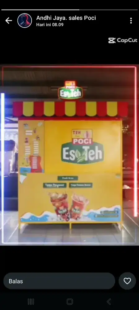 Jaga stand  minuman