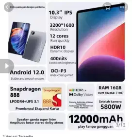 Tablepc hanzhong ram16 rom 1tb nego bensin