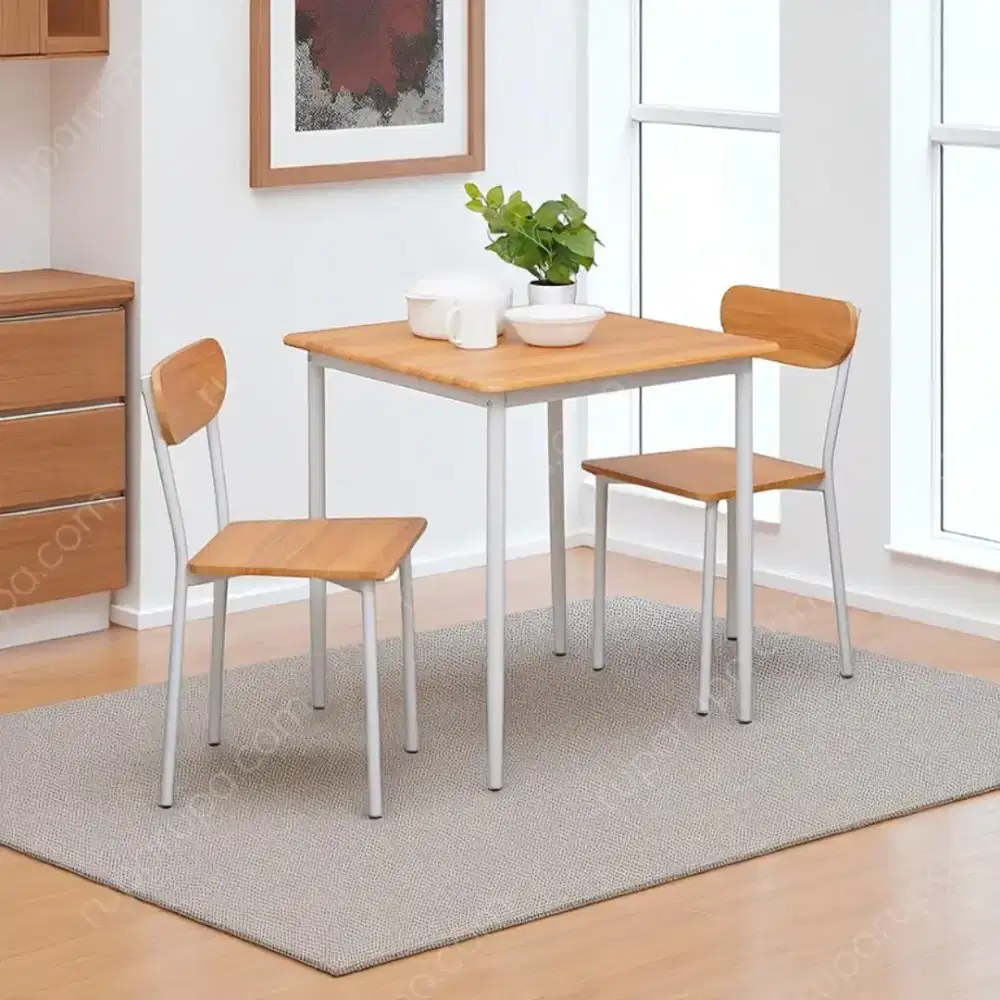 Meja makan set 2 kursi
