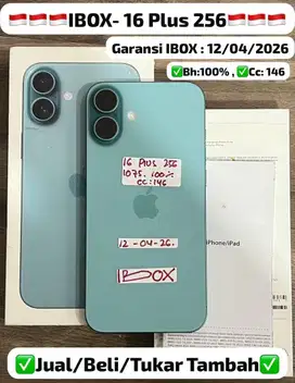 Iphone 16 Plus 128gb Tell IBOX bh100% bisa Cicilan 0% dan Tukar Tambah