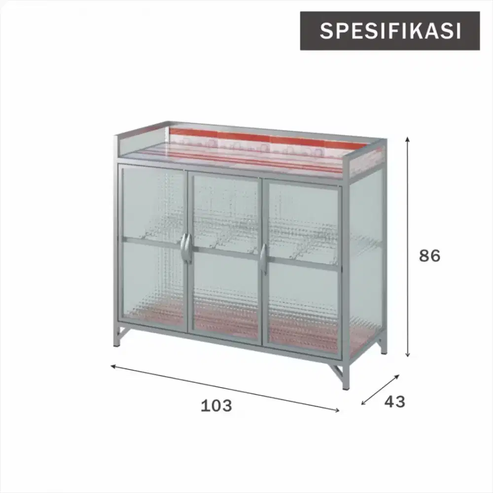 Rak kompor 3 pintu besi
