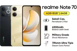 realme Note 70 4GB+8GB*|64GB garansi resmi indonesia