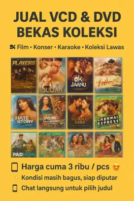 Jual VCD dan DVD bekas koleksi