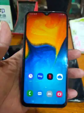Jual hp Samsung A20 ram 3/32gb hp+sofces+temper glass normal bgus