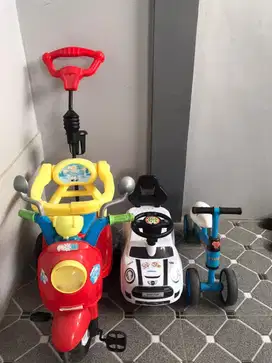 Sepeda, mobilan anak ambil semua