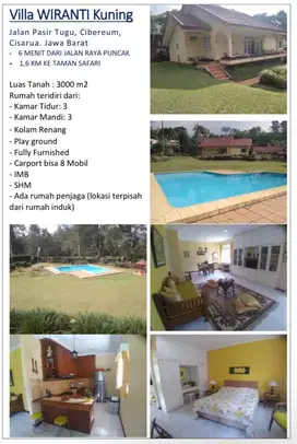Dijual Villa WIRANTI Kuning Siap Pakai di Jl Pasir Tugu