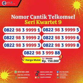 Nomor Cantik Telkomsel kwartet 9
