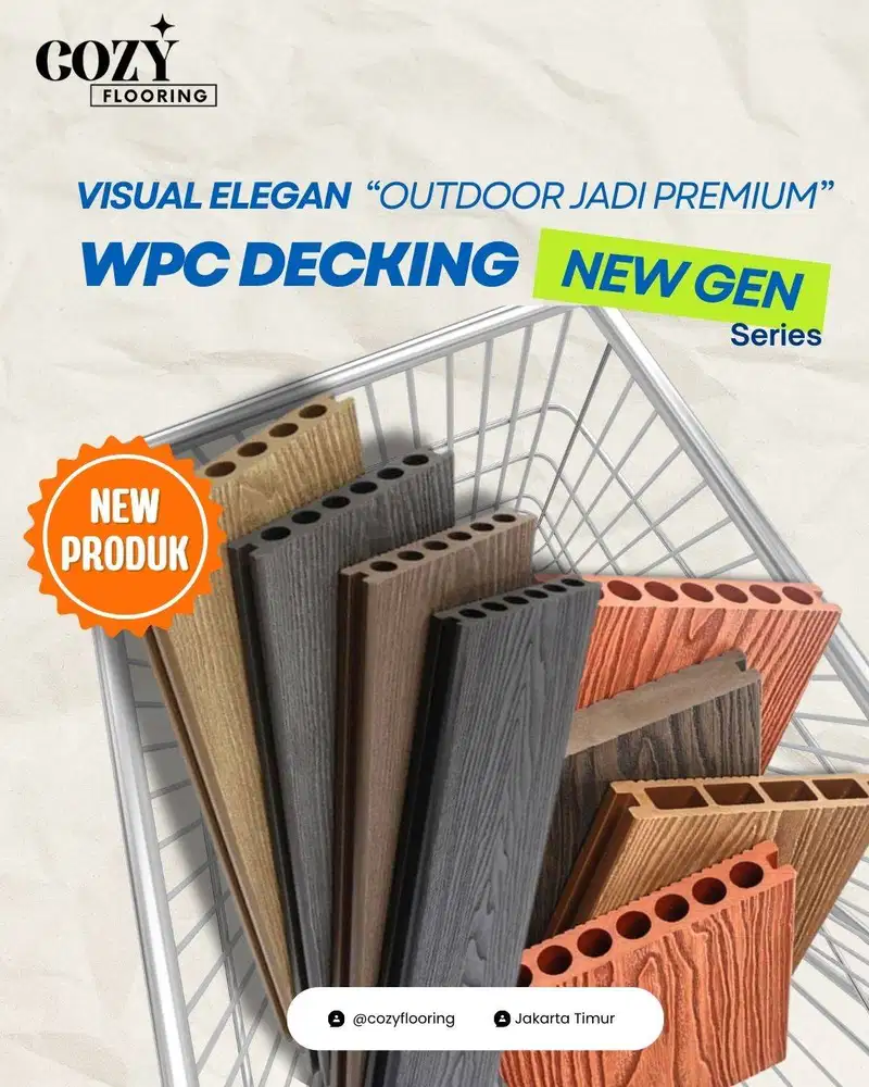 WPC Decking Champion New Gen Series Type CD | Lantai Decking Outdoor