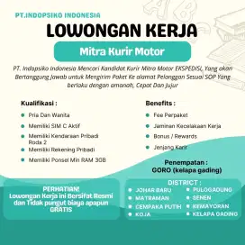 Lowongan kerja kurir motor paket logistic
