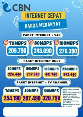 Wifi Murah CBN Fiber & XL Satu