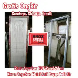 Pintu Angzdoor HDF Panel Minimalis + Kusen Metal Kuat Anti Rayap