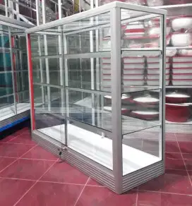 Etalase Panjang 1,2Mx1M Kondisi Baru