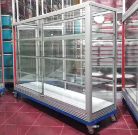 Etalase 1,5Mx1M Pakai Siku Besi + RODA BESAR Buat Warung