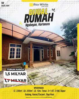 Dijual Rumah Luas 4KT di Ngabeyan Kartasura, Siap Huni