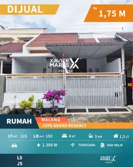 Rumah Siap Huni Bagus di Joyo Agung Regency Lowokwaru Malang