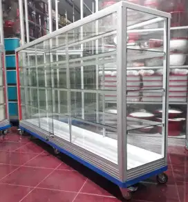 Di Jual Etalase Baru Sudah Pake Roda Ukuran 2Mx1M