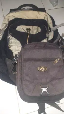 2 tas Eiger ransel + slempang