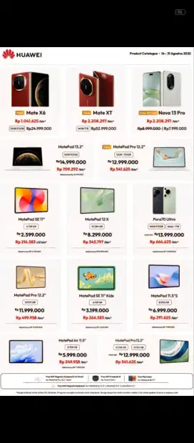 Cash, Credit Huawei MatePad SE 11 tanpa dp