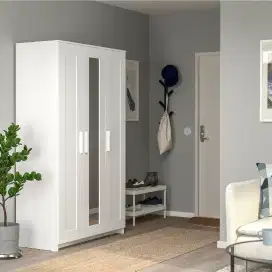 Lemari 3 pintu dengan cermin Brimnes IKEA