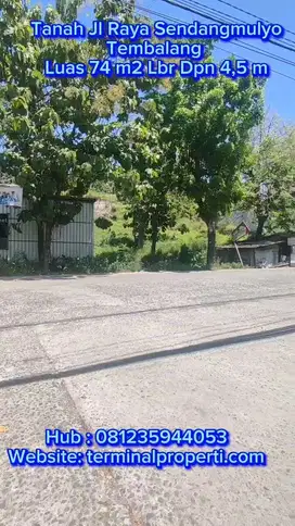 Tanah  Hak Milik di Jl Raya Sendangmulyo  Tembalang Semarang Timur