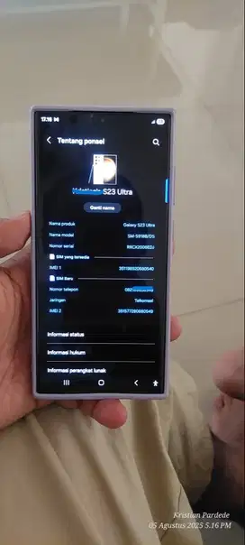 Samsung S23 Ultra 12 256GB Garansi Sein sd Jan 2026