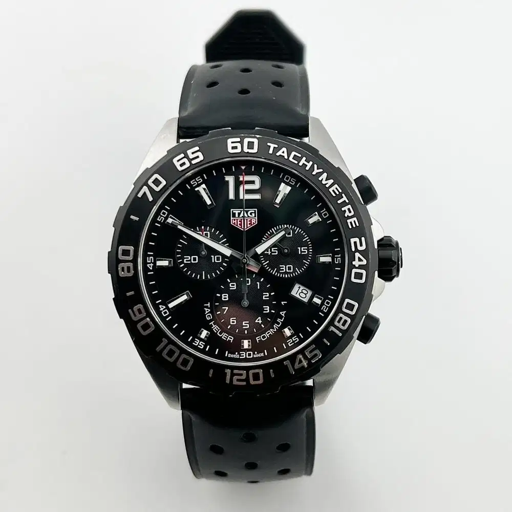 TAG Heuer Formula One Chronograph Black Dial, CAZ1010, Good Condition