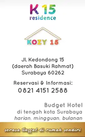 Hotel buget tengah kota surabaya dekat TP siloam office Basra pangsud