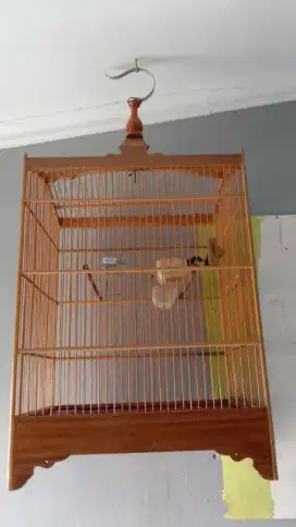 Sangkar kotak no 2 kayu Jati
