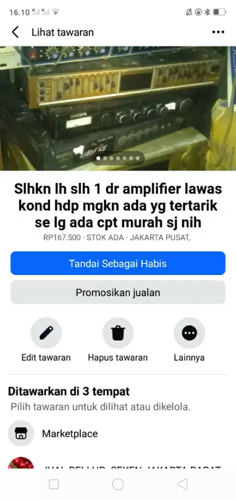 Slhkn lh slh 1 dr audio amplifier lawas kond hdp mgkn ada yg tertarik