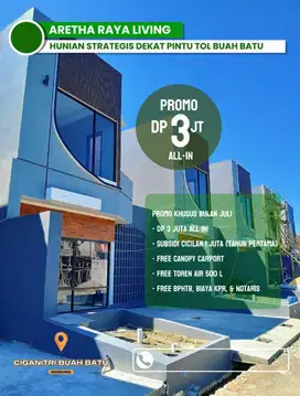Aretha raya Living rumah 700 jutaan dibuahbatu dekat transmart bubat