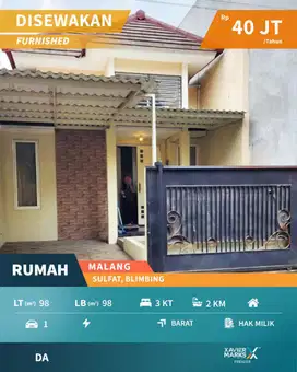 Disewakan Rumah Furnish Siap Huni Di Daerah Sulfat, Kota Malang