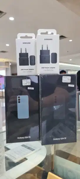 GALAXY S24 FE 8/256 FREE 25W ADAPTER +  TEMPERED GLASS + CLEAR CASE‼️