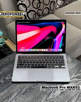 MACBOOK PRO 2020 MXK52 13” i5 8/512GB EX IBOX MULUS GARANSI