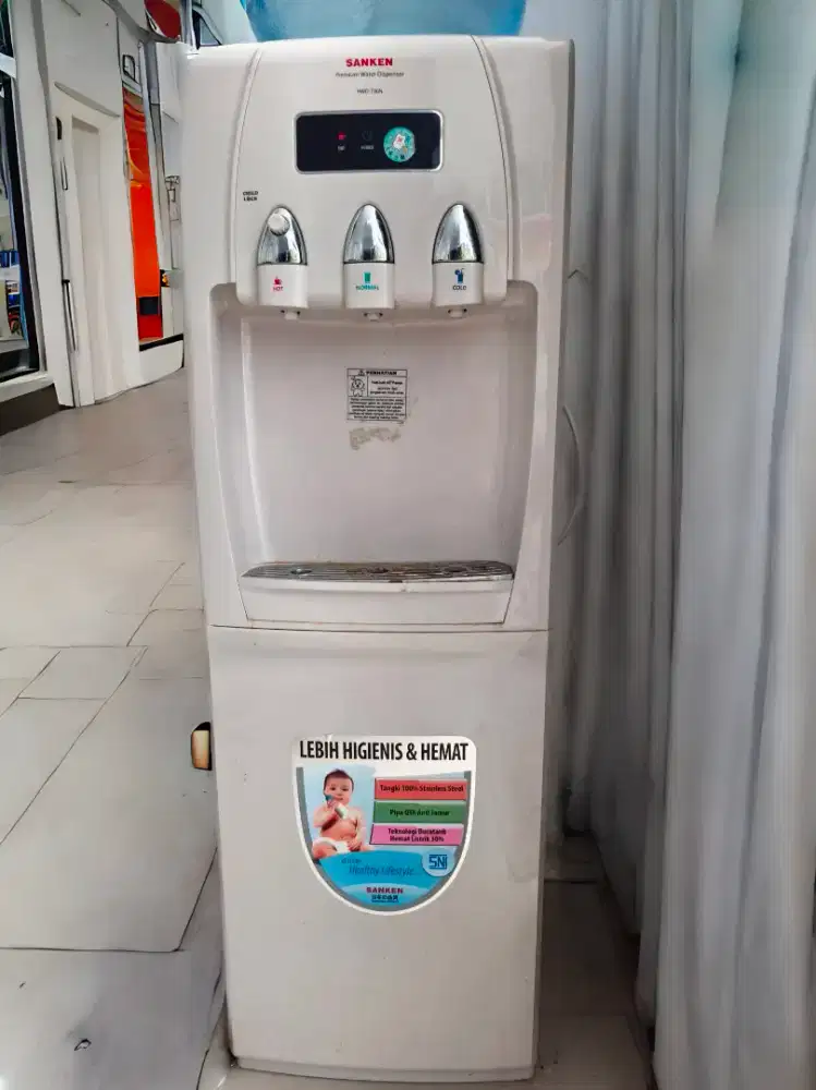 Sanken Dispenser Galon Atas HWD-730N - Bekas, Air Panas Dingin