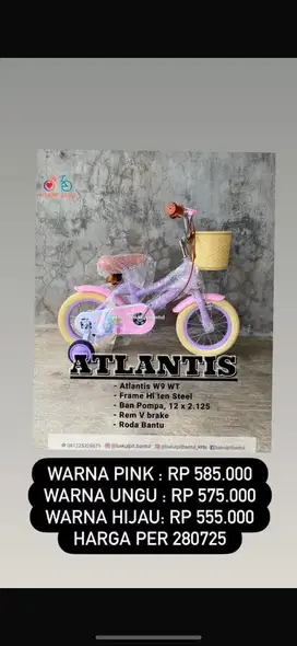 Sepeda Anak cewek keranjang Mini ring 12 ( Part 1 )