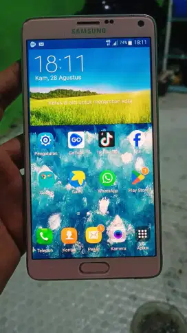 Samsung galaxy Note 4 4G 3/32 layar 5.7 inchi amoled tt/barter