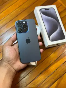 Iphone 15 promax 256gb black titanium BH 93% Resmi ibox fullset ori