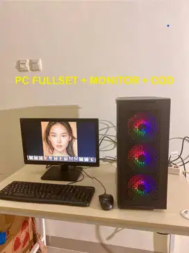 PC Fullset + Monitor Siap Pakai Core i5-10400F + GT1030