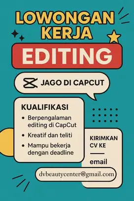 Lowongan Kerja Editor Ahli CapCut