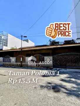 Rumah Komplek Elit Inti Kota Komplek Taman Polonia 1